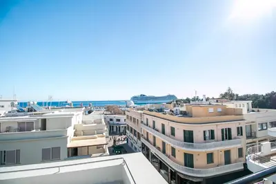 an aerial view of a city with buildings at Danezis City Stars Boutique Aparthotel in Rhodes Town
