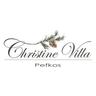 a christmas logo for a christmas villa at Christine Villa Pefkos in Pefki Rhodes