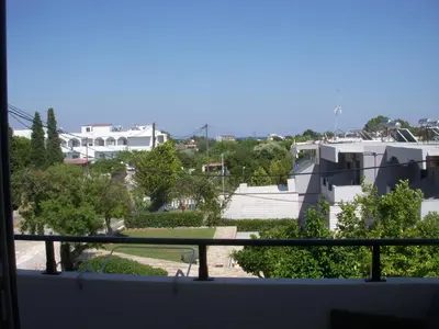 a view of a city from a balcony at Seascape Apartment with Private Balcony in Faliraki in Faliraki