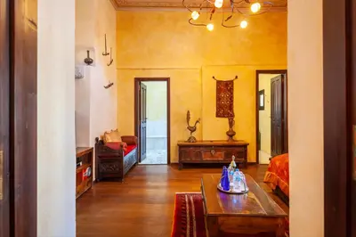 a living room with a couch and a table at Spirit Of The Knights Boutique Hotel in Rhodes Town