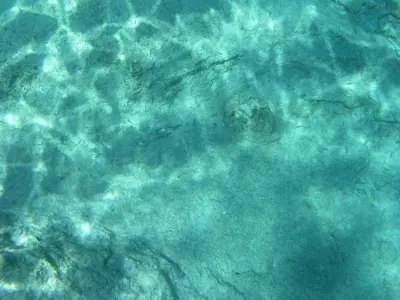 a close up of the ocean water at Villa Amalia in Halki