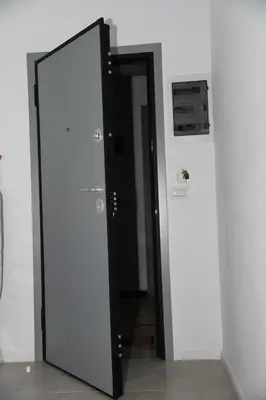 a black elevator in a room with a door at City Heart Luxury Studio Aurora in Rhodes Town