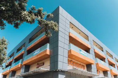 an external view of a building at Rhodes Port Haven Suite in Rhodes Town