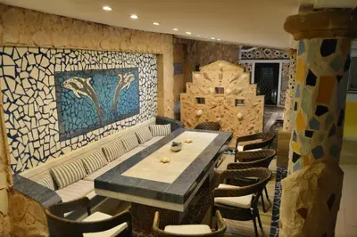 a dining room with a table and chairs at Casa DimiGre house in Kattavia - Prasonisi Rhodes in Kattavía