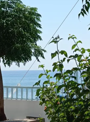 a view of the ocean from the balcony of a house at Casa al mare in Archangelos