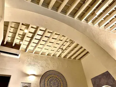 a ceiling in a building with a ceiling at Rhodes Old Town Harmony Suite in Rhodes Town