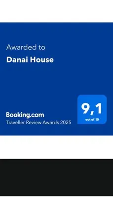 a screenshot of a cancel house webpage with a blue screen at Danai House in Rhodes Town