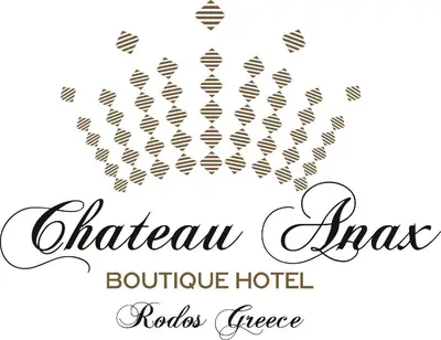a black and white logo for a chanel boutique hotel at Chateau Anax Luxury suites in Rhodes Town