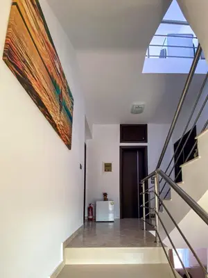 a staircase in a house with a skylight at Rosalia House in Rhodes Town