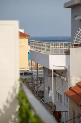 a view from the balcony of a building at Luxury apartment in the center in Rhodes Town