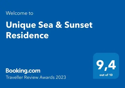 a screenshot of the unique sea and sunset resilience webpage at Unique Sea & Sunset Residence in Ixia