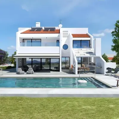 Maison A Rhodes with 66m2 heated pool on a 4800m2 plot
