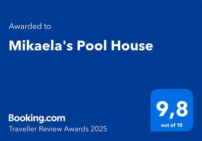 a screenshot of the miklaajas pool house website at Mikaela's Pool House in Afantou