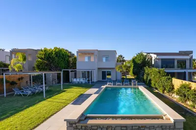 an image of a villa with a swimming pool at Sea Homes Villas- Villa Alberto in Kiotari
