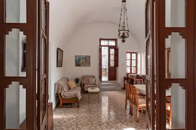 a living room with a couch and chairs at Traditional 3 bedroom house in the Old Town in Rhodes Town