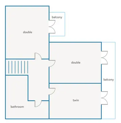 a black and white diagram of a building at Villa Ermis Springs by Villa Plus in Kolimbia