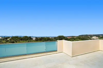 a view from the roof of a house at Villa Paleos Aegean by Villa Plus in Ialyssos