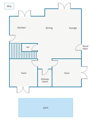 a floor plan of a house at Villa Paleos Aegean by Villa Plus in Ialyssos
