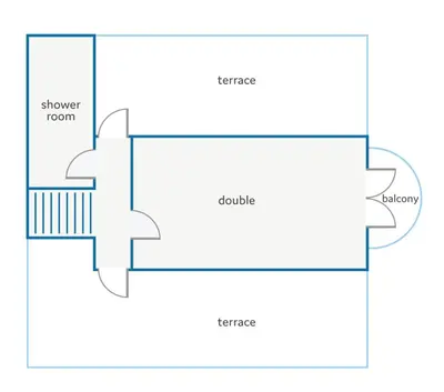 a schematic diagram of a house at Villa Paleos Aegean by Villa Plus in Ialyssos