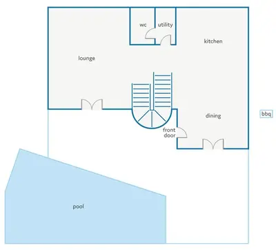 a schematic diagram of the experimental apparatus at Villa Castello by Villa Plus in Líndos