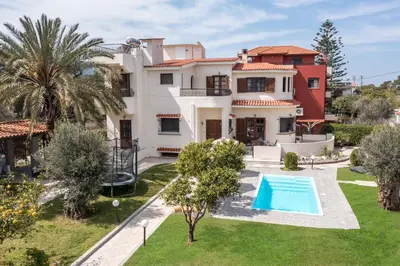 an image of a villa with a swimming pool at Villa Hriska in Ixia