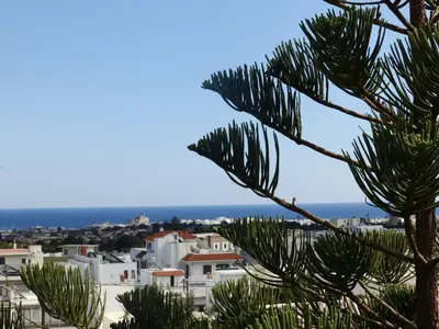 a view of the city from a tree at Emmanuel Apartments in Rhodes Town