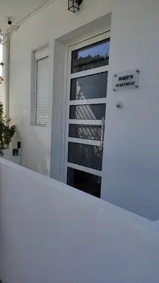 a door to a house with a window at MARY'S APARTMENT in Paradissi in Paradeísion