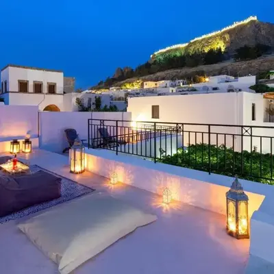 Lindos Villa Petra with Acropolis View