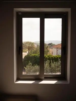 a window in a room with a view at STARI in Kattavía