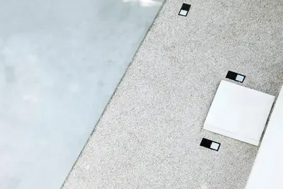 an overhead view of a building with a white sign at White dream summer house in Ialyssos